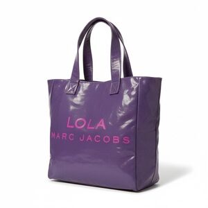 Marc Jacobs Shiny Purple Tote with Pink Accents